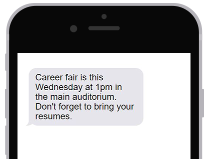 University-School-Text-Messaging-Example-career-fair